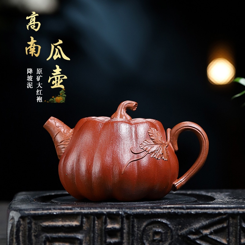 完全に手作りの内側のボールパンチ穴薄い胚紫色の粘土ポットハイカボチャティーポット家庭用シングルポット 8,258円