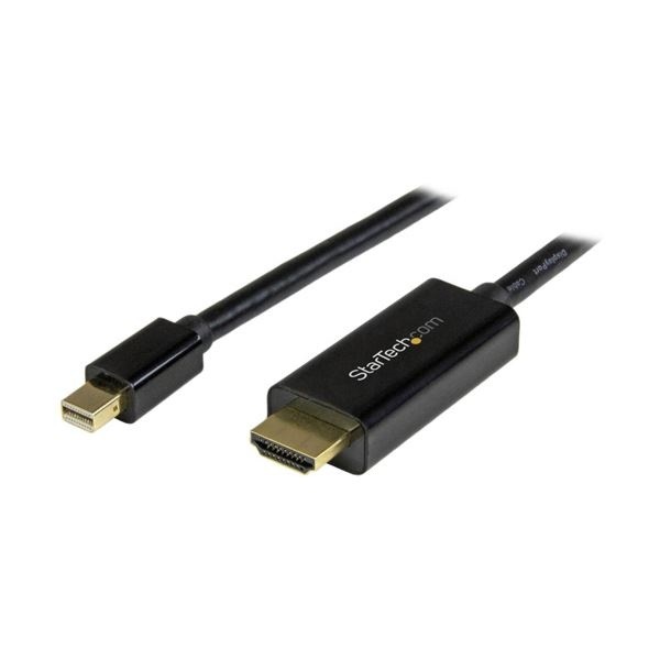 （まとめ）StarTech MiniDisplayPort - HDMI変換ケーブル 2m MDP2HDMM2MB 1本2セット
