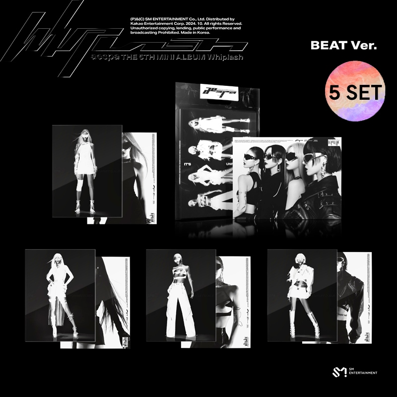 [5種 SET] aespa - (The 5th Album) Whiplash (BEAT Ver.)