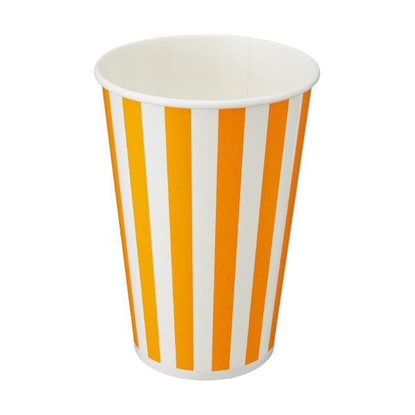 （まとめ） トーカン 両面ラミネートカップストライプ 480ml（16オンス） 1パック（50個） 3セット