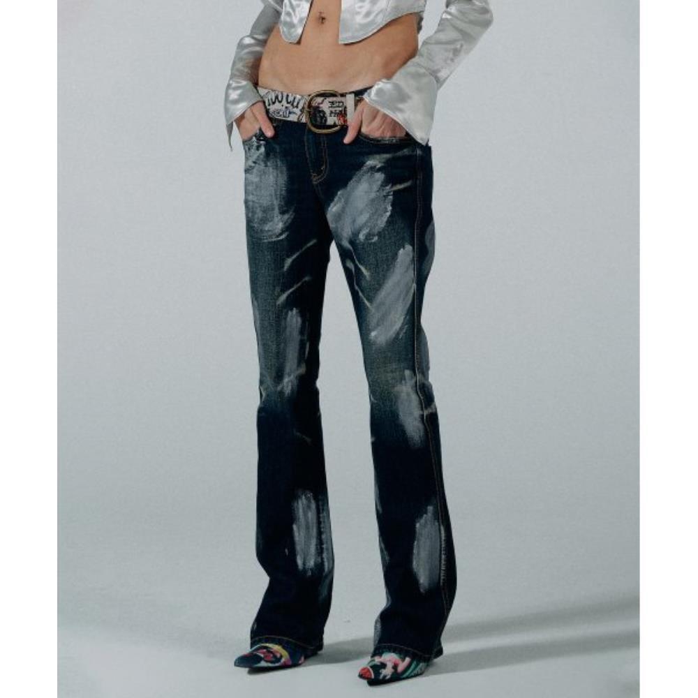 スカルプター Metal Brushed Bootcut Denim Pants IndigoSilver