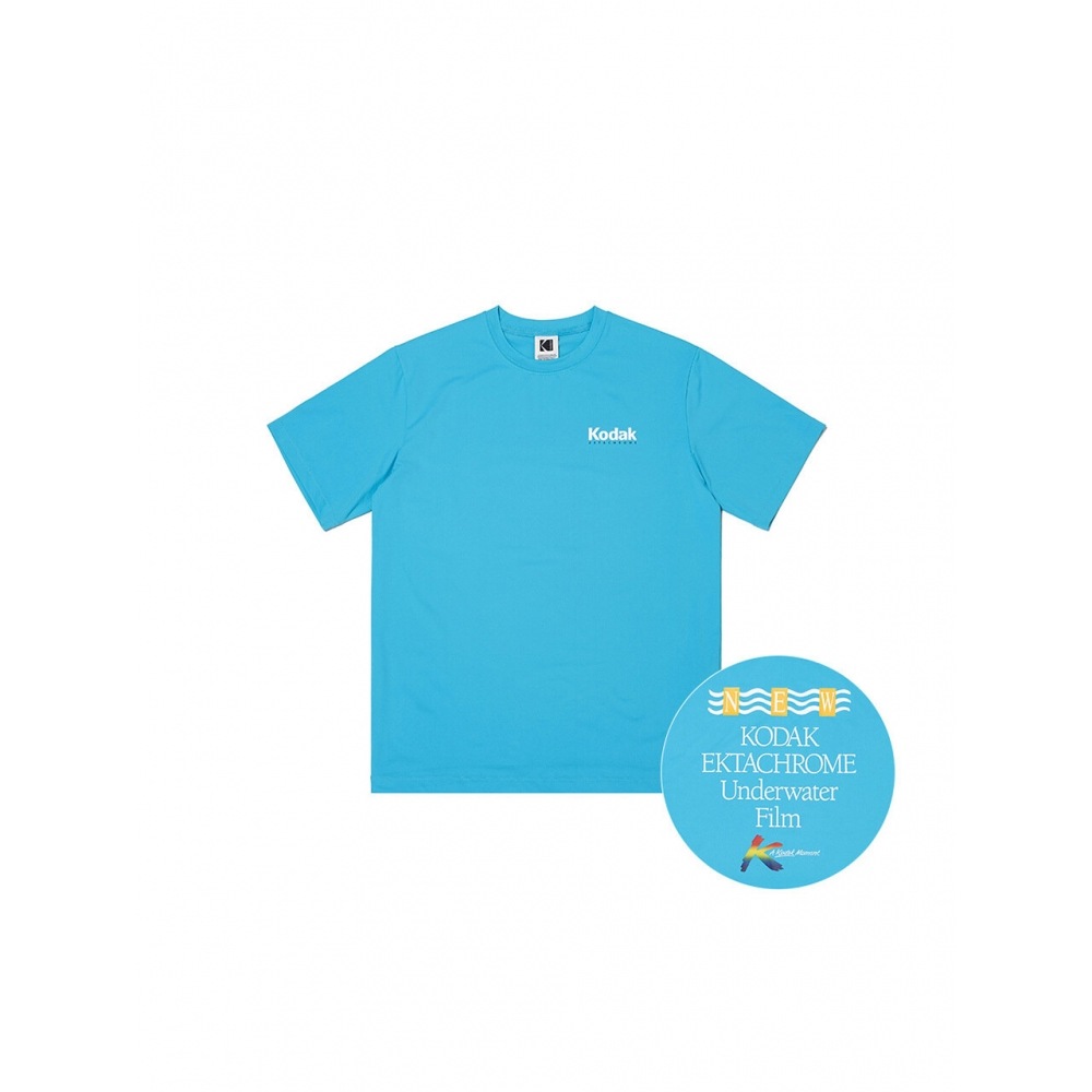 コダックアパレルサマーグラフィックショートスリーブ T シャツ SBLUE