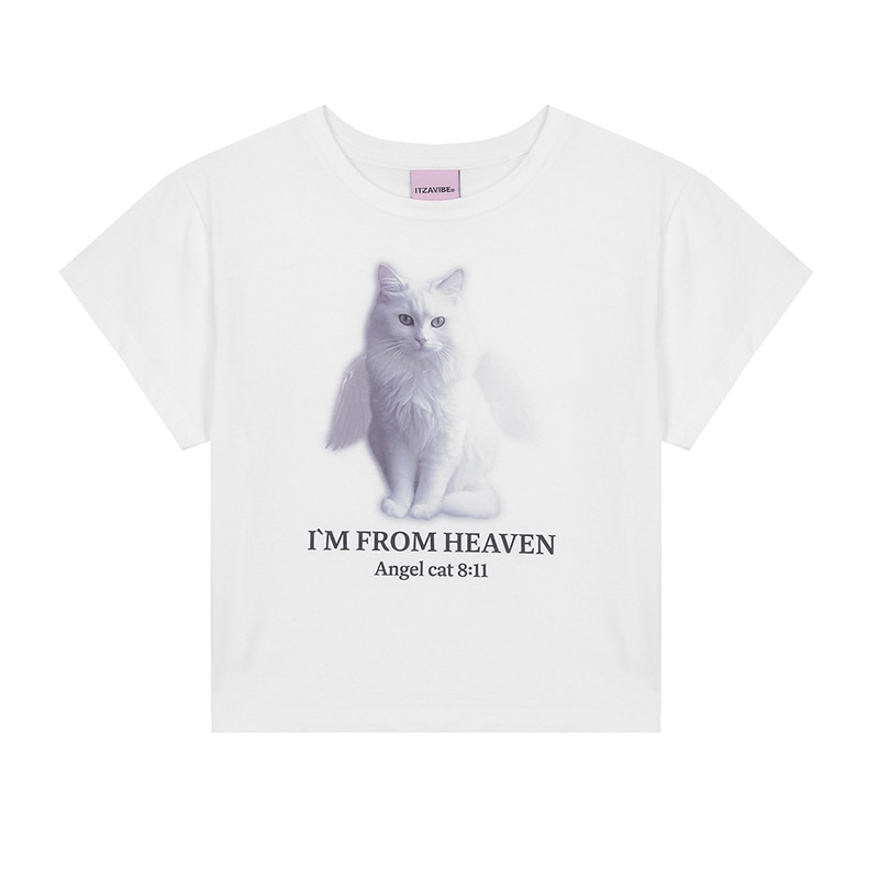 ANGEL CAT CROP VER.3 - WHITE
