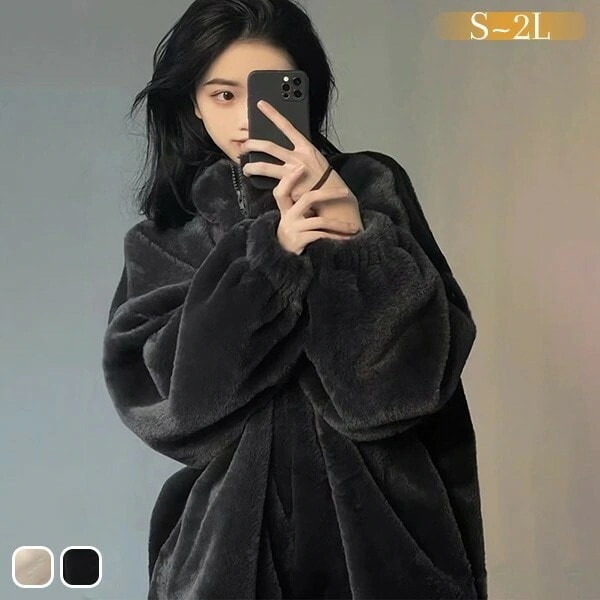 もこもこコート レディース 萌え萌え系 ボアコート かわいい あったかコート ファーコート もこもこ ボア コート フェイクファー ふわふわ ジャケット 長袖 秋 冬 春 スプリングコート 女性 高校