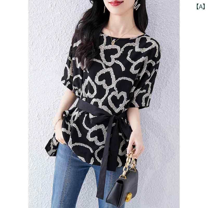 トップス レディース おしゃれ 上品 通勤 オフィス カジュアル 夏 ぽっちゃり 体型カバー シフォン シャツ スリム 示 カラー ブロック 半袖 オフィス