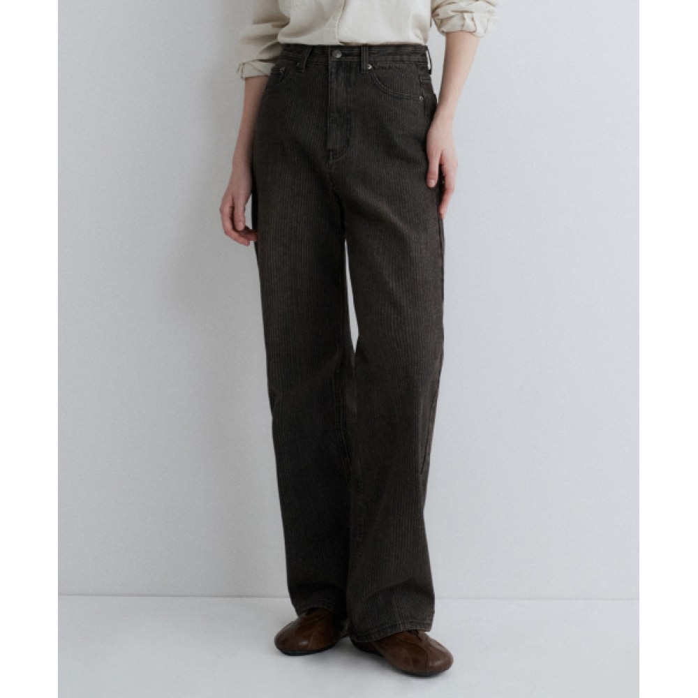 SUARE WOMEN (レディース) スプレッドデニムパンツブラウン