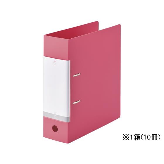 D型リングファイル A4タテ 背幅88mm 赤 10冊 リヒトラブ G2290-3