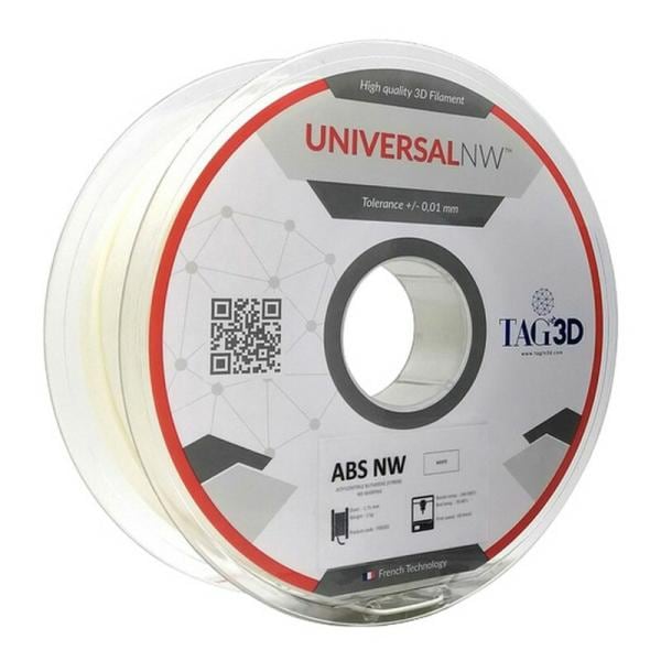 TAGin3D ユニバーサルNwフィラメント ABS NW－1．75WT 梱包 保安 補修用品 工場 店舗用機器 3Dプリンター用フィラメント