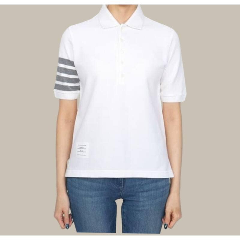 [カード10%決済割引]THOM BROWNE ウィメンズ カラー半袖Tシャツ FJP052G 07976 100