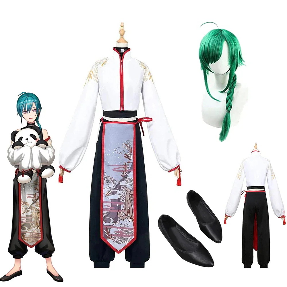 にじさんじ バーチャルYouTuber VTuber 緑仙 コスプレ衣装 ウィッグ 靴 追加可 りゅーしぇん コスプレ 衣装 ハロウィン クリスマス