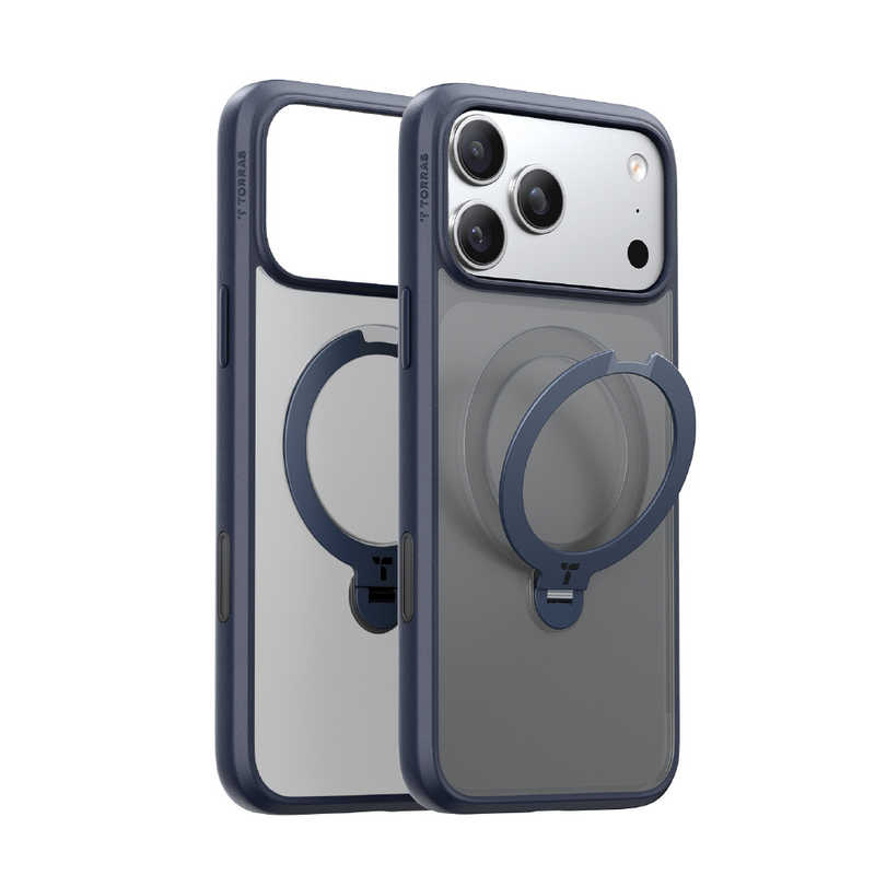 TORRASトラス　Torras - Ostand Q3 Spin Case for iPhone 17 Pro ミッドナイトブルー　X00FX2917