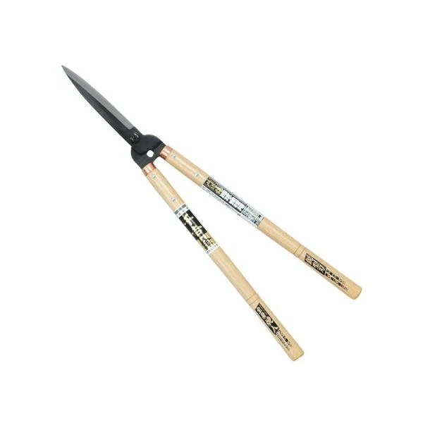 千吉 金 本鍛造刈込鋏 全鋼 鋭型刃 190MM 園芸道具 刈込鋏 木柄