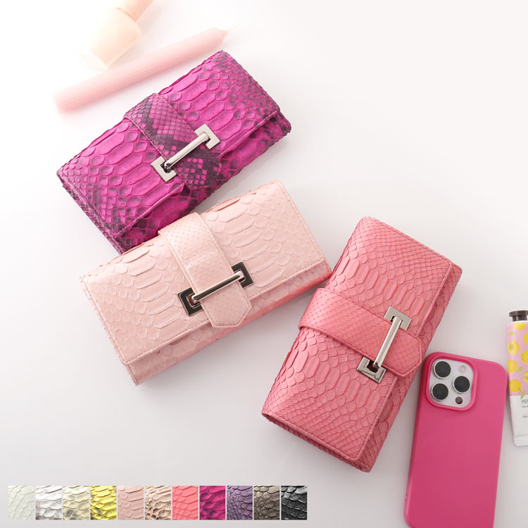 パイソンレザーベルト長財布