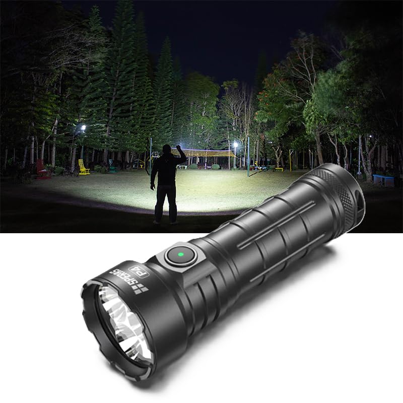 SPERAS P4 LED懐中電灯 明るさ最大4000ルーメン 5000mAh21700リチウムイオン充電池使用 アウトドア キャンプ 防災 完全防水 IP65