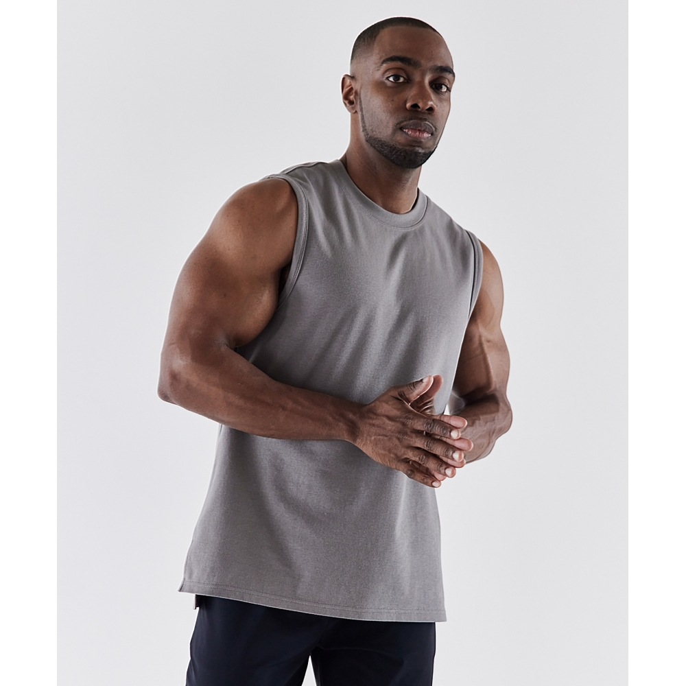 ブラックモンスターフィットコットンポリノースリーブ (カーキ) /BM230107