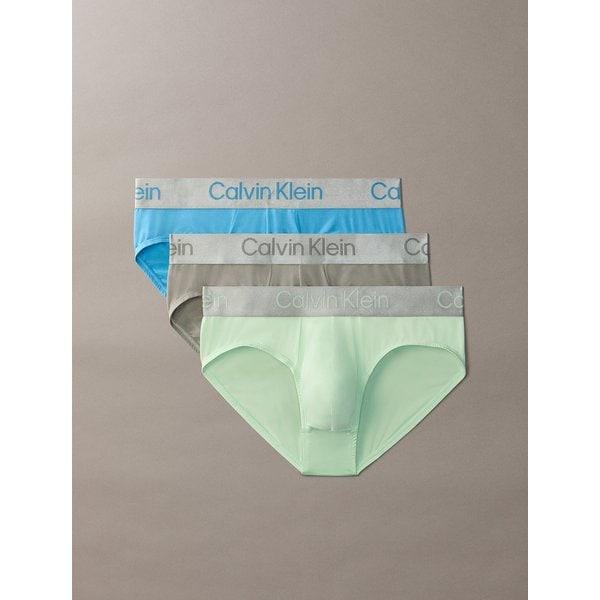CK 26SS メンズ ブラッシュド マイクロ ジャージー マルチ ヒップ ブリーフ 3PK (NB4122-MTA)