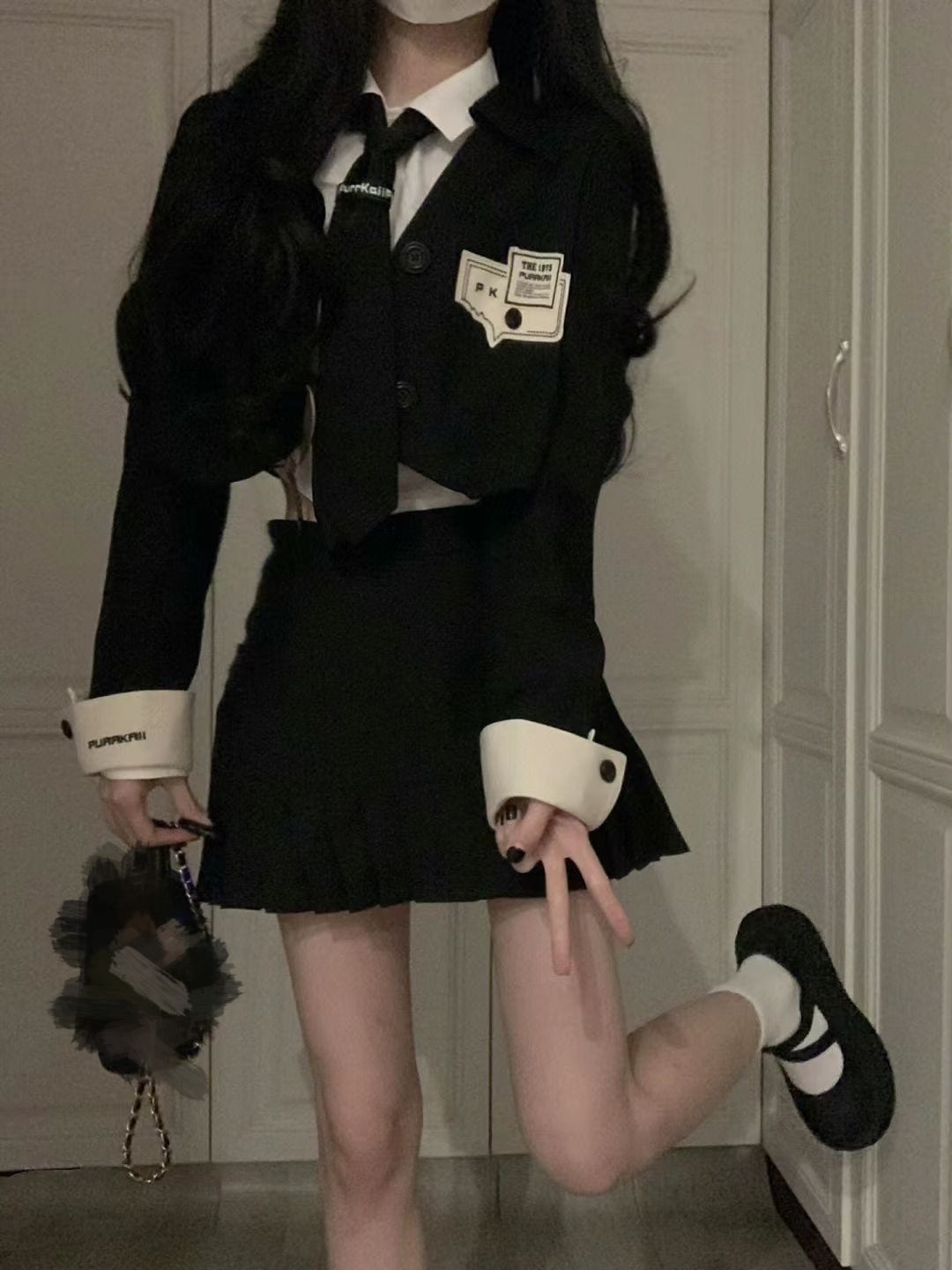 涼しく楽ちんセットアップ 涼しく楽ちんセットアップ涼しく楽ちんセットアップセットアップスーツ 2023 韓国ファッション JK制服 大学スタイル ブレザー＋ブラウス＋プリーツスカートの3点セット脚魅