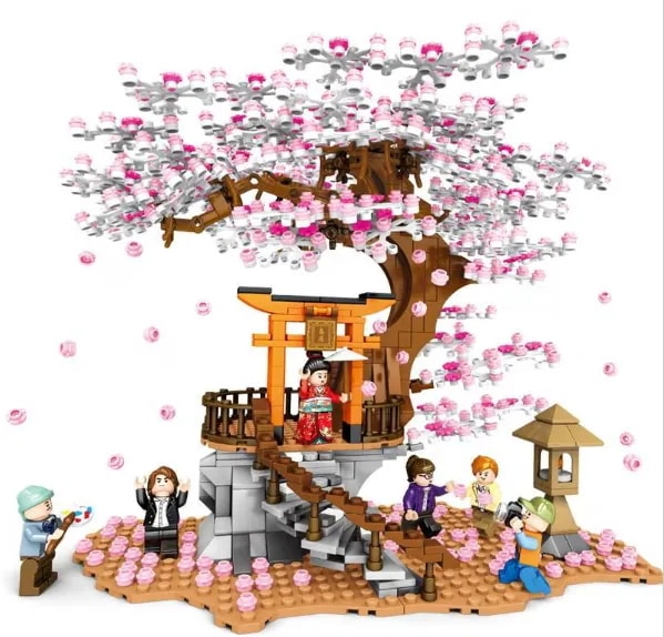 ブロック互換 レゴ 互換品 レゴ桜神社鳥居ライト付き 花見 A互換品クリスマス プレゼント ギフト 誕生日