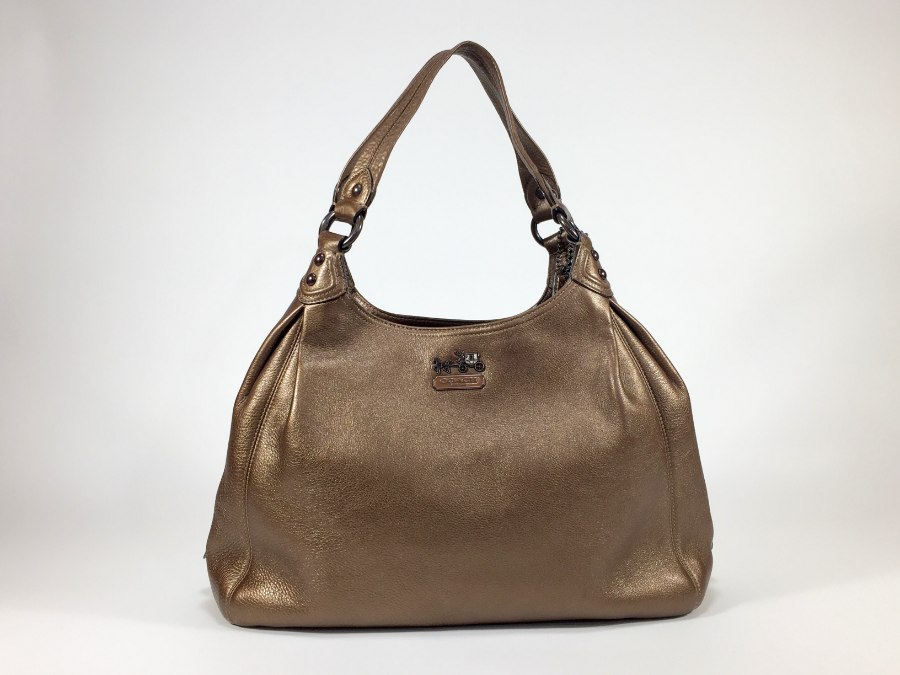 ショルダーバッグ レザー ブロンズ ショルダートート 【中古品】