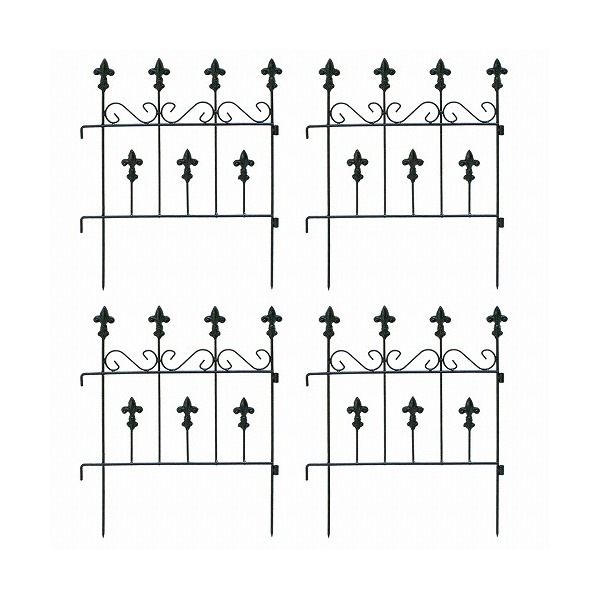 住まいスタイル オールドシャトーフェンス スティックタイプ 4枚組 ブラック OC005ST-4P-BLK メーカー直送