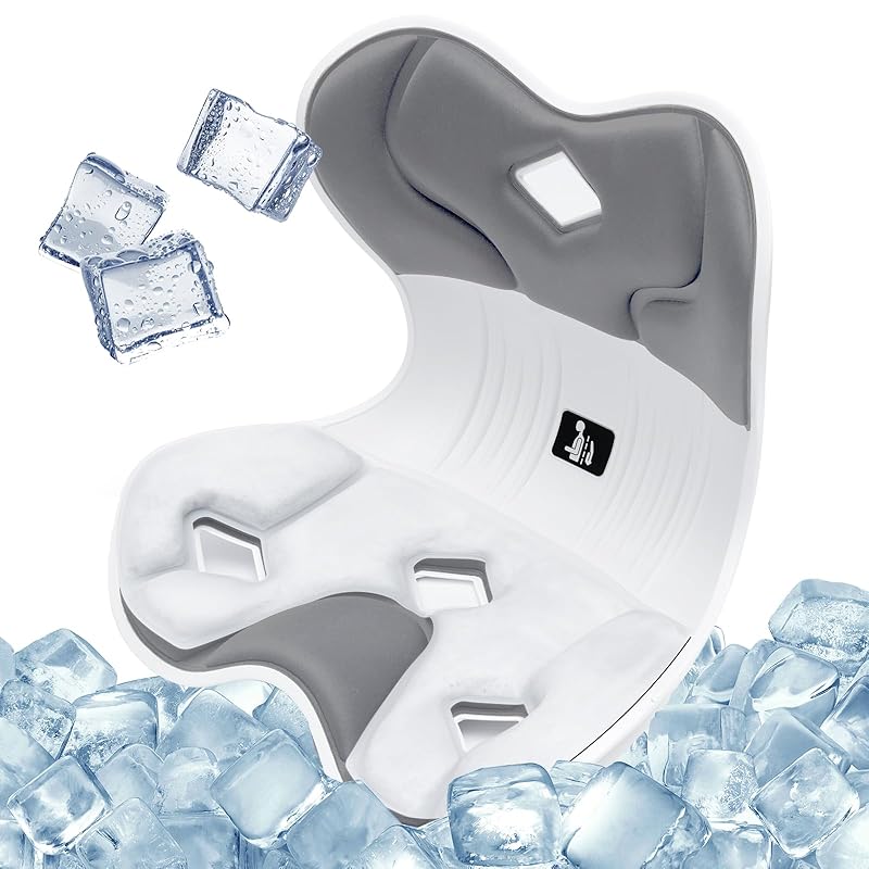 DEZIYUA 2024夏新登場！【暑さ対策グッズ 冷感椅子】姿勢サポート椅子&ひんやりマット セット 【NASA開発PCM活用！28℃で自然凍結】冷却グッズ 繰り返し使用可能 猫背改善 腰が痛くなら