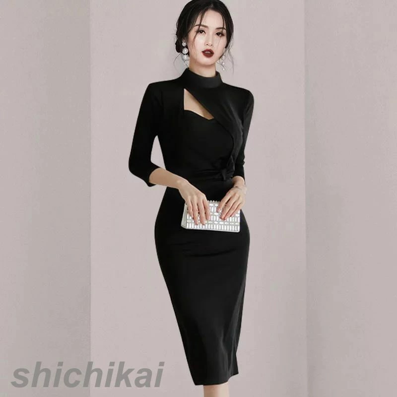 お出かけワンピース ワンピース エレガント 結婚式 キレイめ THOM 新品入荷 オフィスカジュアルワンピース 大きいサイズ お呼ばれ OLワンピース WILLS ブラックワンピース 通勤 レディー