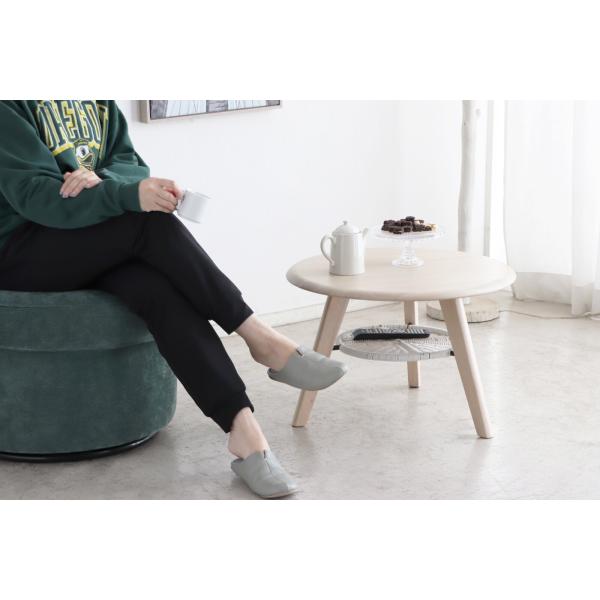 ローテーブル テーブル センターテーブル 丸形 白 リビングテーブル アジアン アバカ おしゃれ 棚 ヴィンテージ 円形 60cm 木目