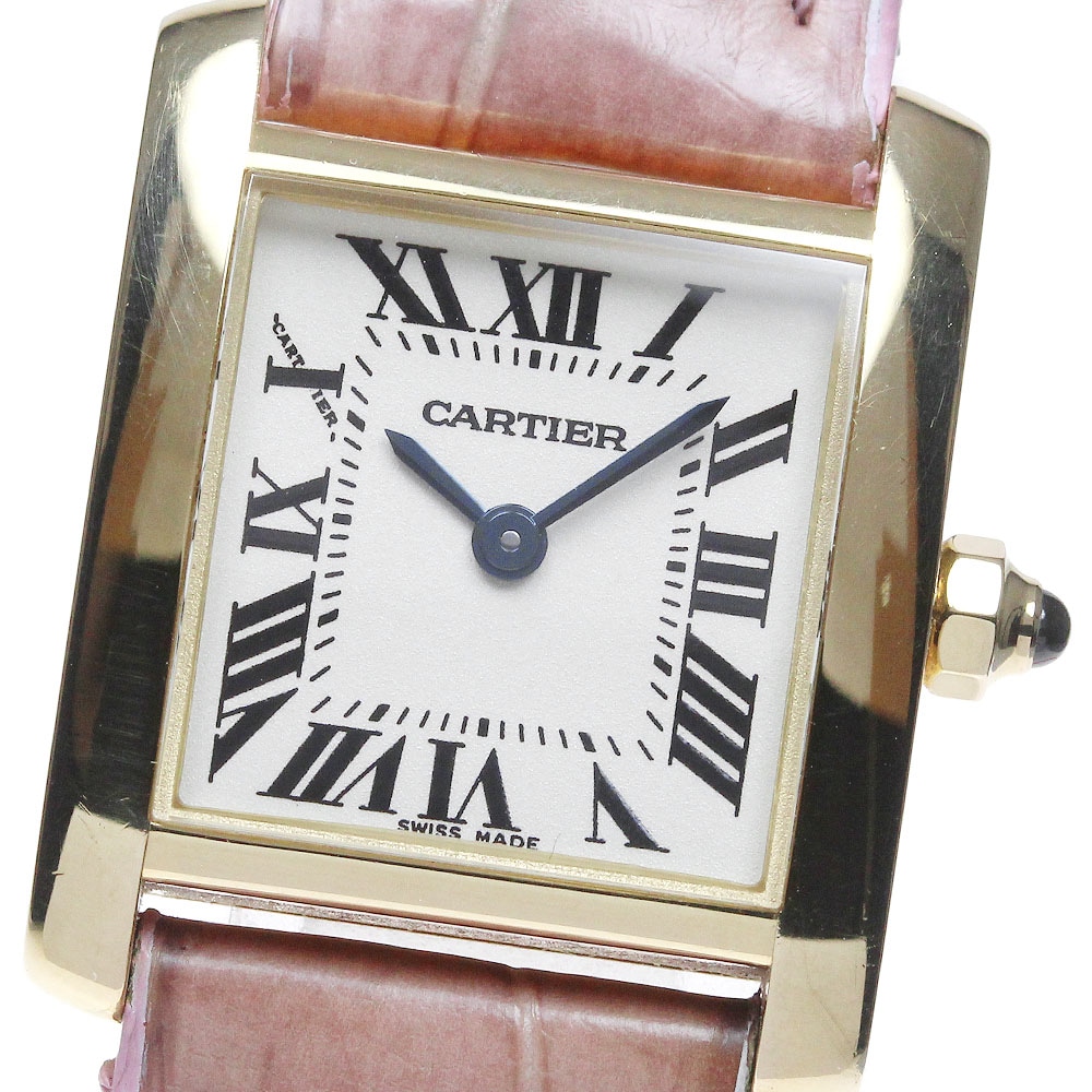 カルティエ CARTIER タンフラSM K18YG クォーツ レディース 保証書付き_839114【中古】