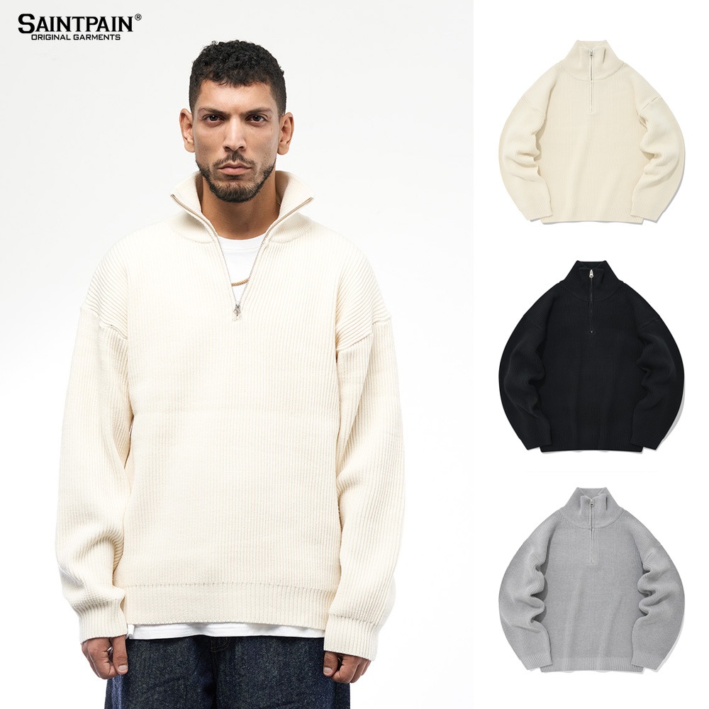 SP PBT SOFT HALF ZIP KNIT-3 COLOR