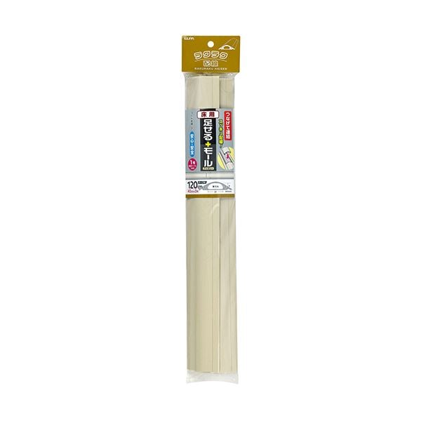 （まとめ）ELPA 足せるモール 床用1号40cm テープ付 アイボリー PSM-U140P3（IV）1パック（3本）(×5セット)