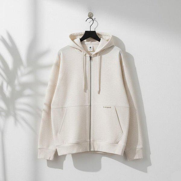 ユニ クッション地 ルーズフィット フード付きジップアップ QR123LFT13-OTM