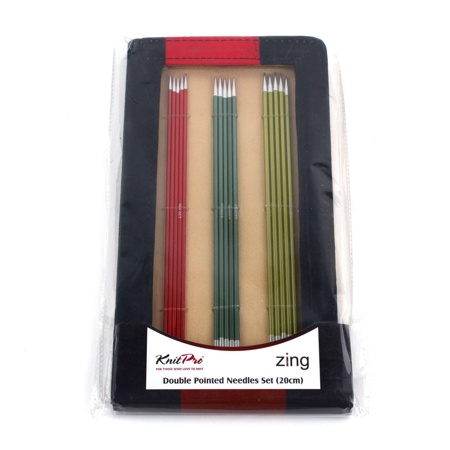 Knit-Pro Zing20cmダブルポインテッドニードルセット