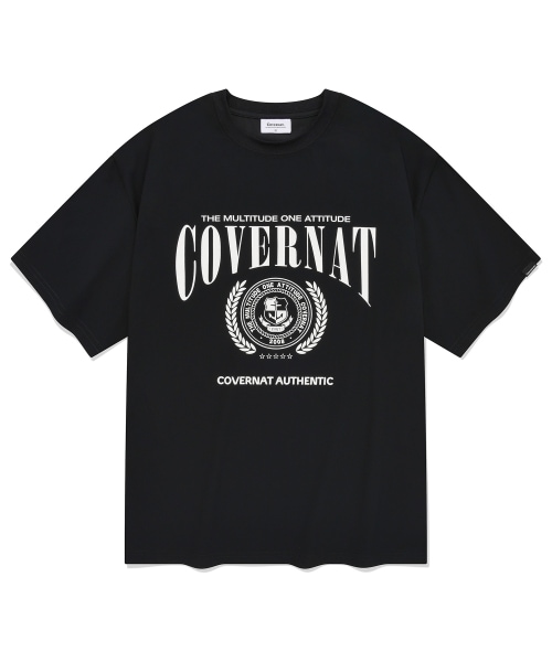 COVERNAT エンブレムアクティブ T シャツブラック