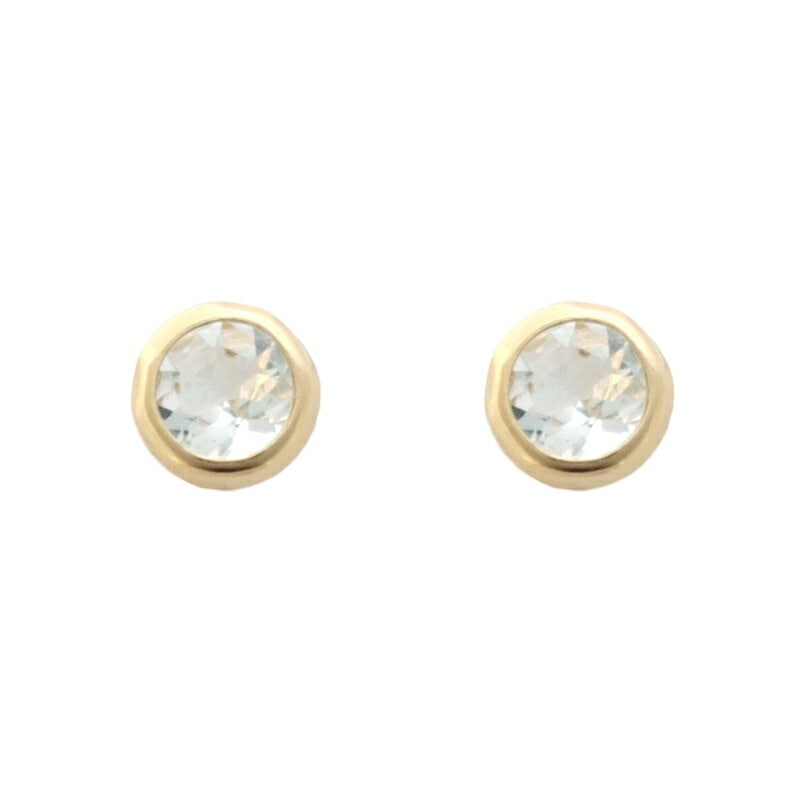 リボン済＆紙袋 ピアス 正規品 レディース 一石モチーフ 3月 誕生石 誕生日 アクアマリン プレゼント ギフト K10イエローゴールド 祝い
