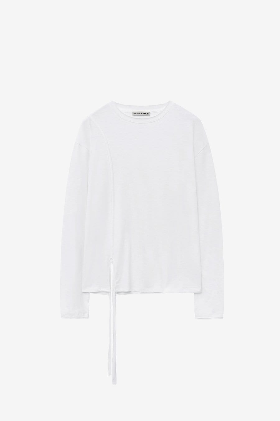【INSILENCE】 LINEN STRAP LONG SLEEVE : WHITE