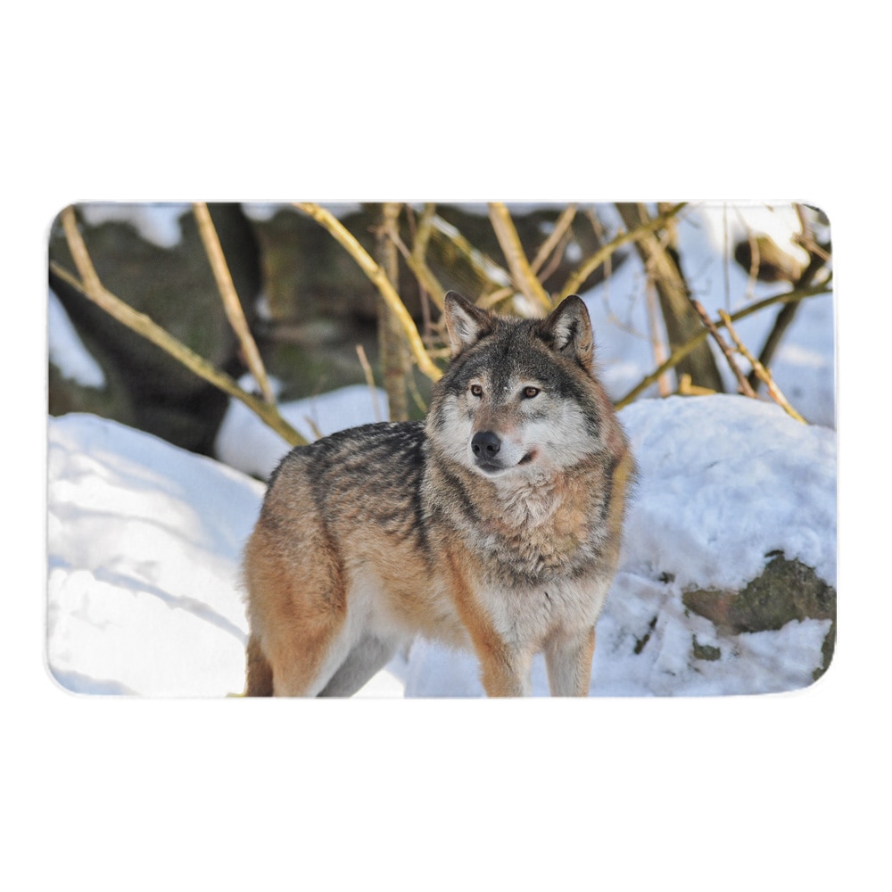 カーペット 2031.5in オオカミ-動物-自然-動物園-野生生物-動物-生命 お手入れが簡単 ノンスリップ 耐久性