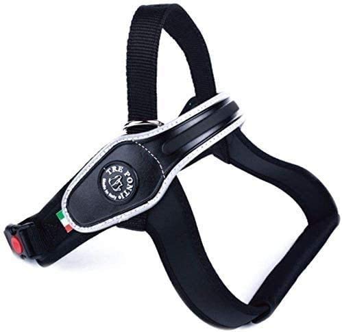 Tre Ponti トレポンティー Primo プリモ 犬用 ハーネス 大型犬 イタリア製 (Lサイズ, ブラック)