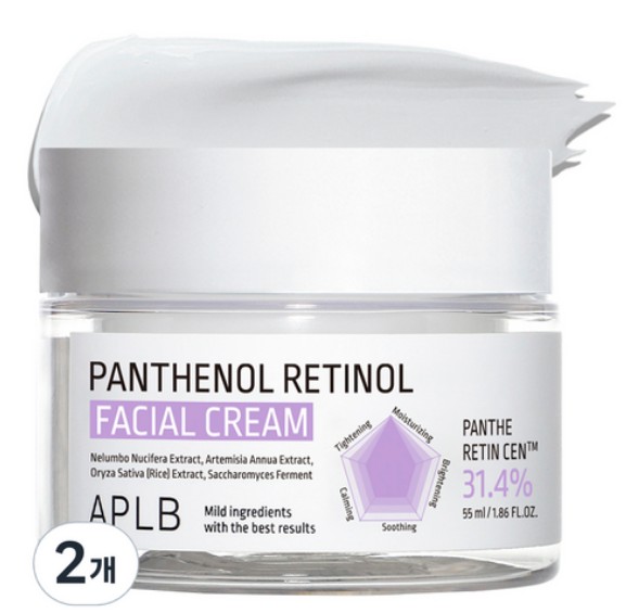 パンテノール レチノール フェイシャルクリーム 55ml * 2個