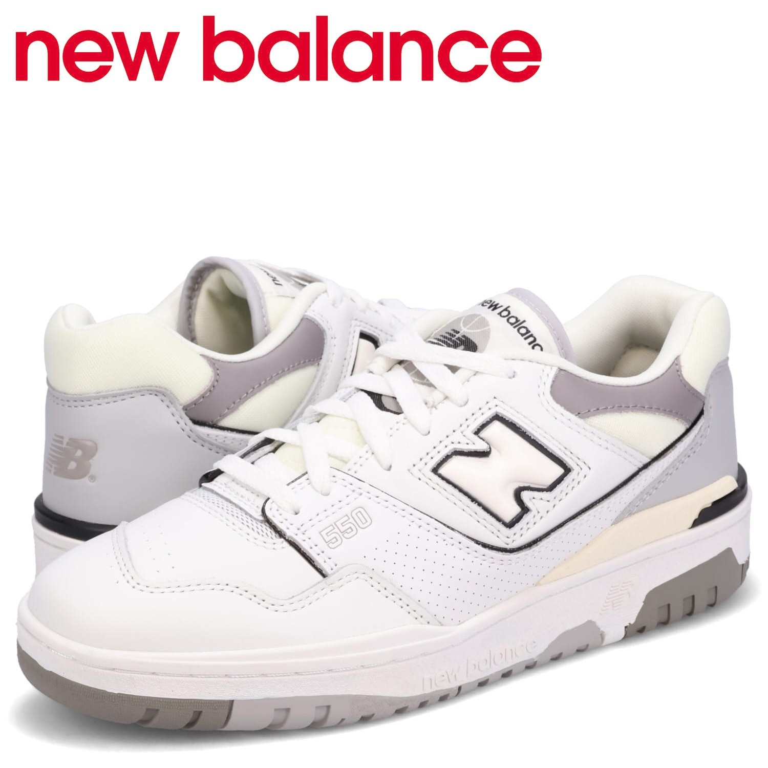 550 スニーカー メンズ Dワイズ グレー BB550PWA