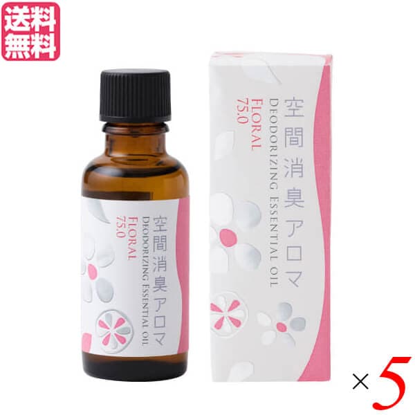 アロマ 芳香剤 ルームフレグランス 生活の木 空間消臭アロマ フローラル75.0 30ml 5個セッ