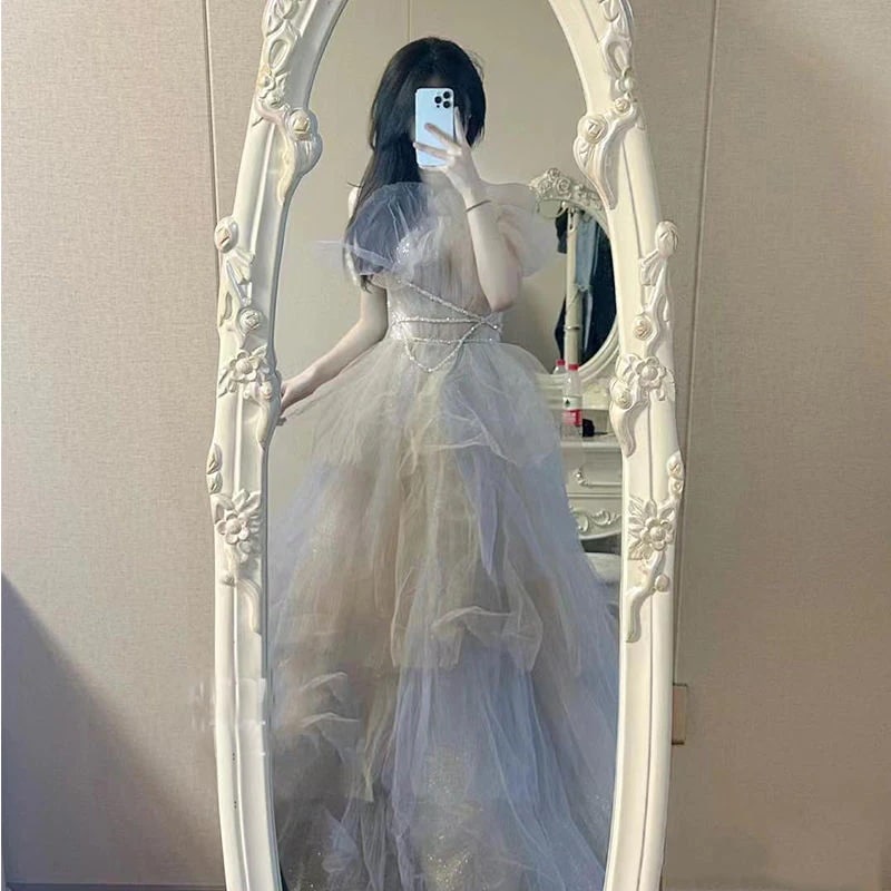 女性用ストラップレスイブニングドレス 2025 宴会気質ホスト学生誕生日成人式