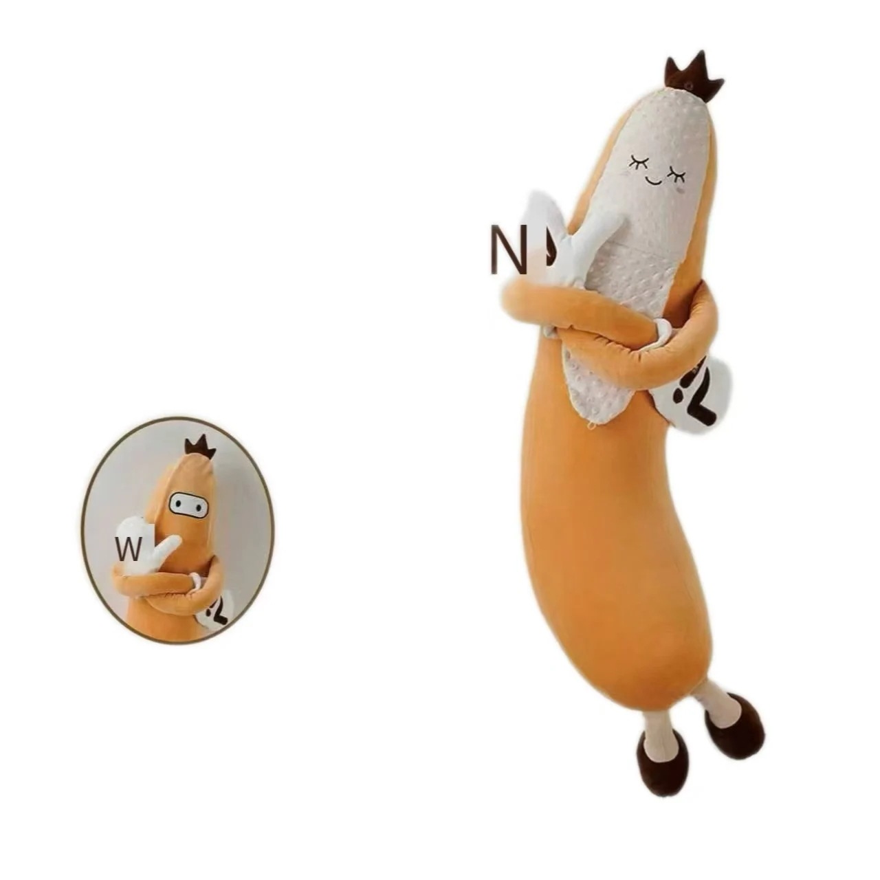 大人用・大サイズ 長さ102cm×高さ30cm×幅25cm バナナ型ぬいぐるみ 脚挟み抱き枕 女性専用安眠軽く叩く機能 睡眠導入・寝かしつけ神器 ワンタッチ温熱機能 睡眠の質向上 抱きやすい形状 身心 10,839円