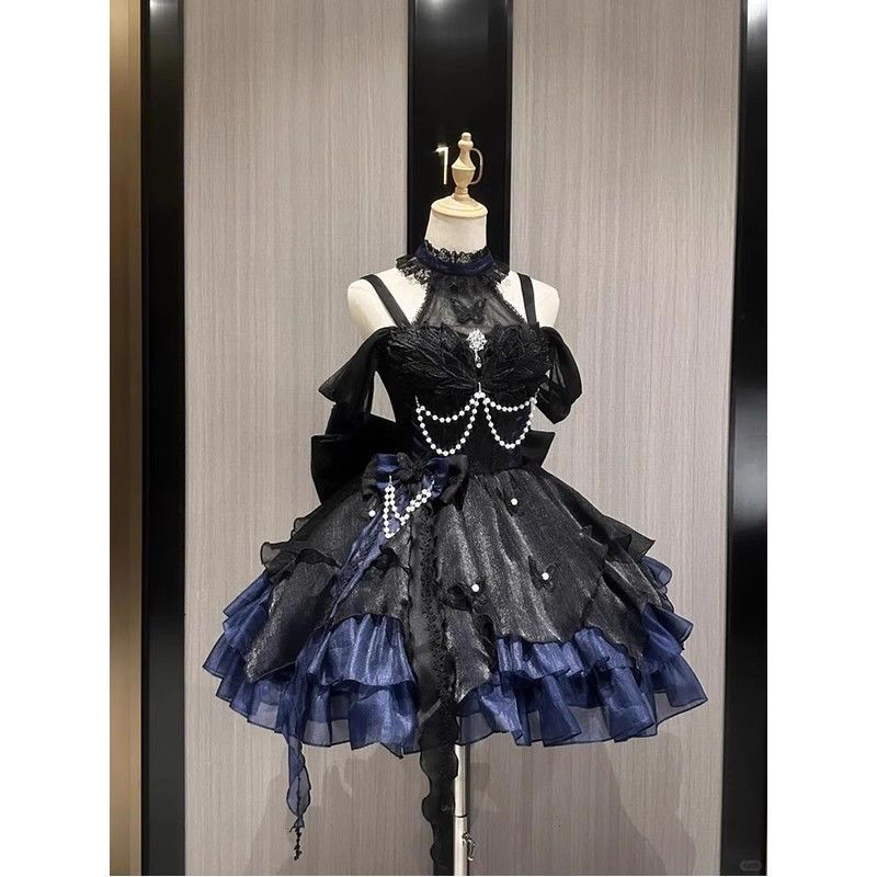 3日出荷 白鳥の王女ドレスロリータ蝶のロリータ成人式ポンポンスカート誕生日 春服 レディース