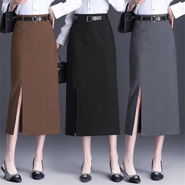 大ヒット スカート レディーススカート オフィス ビジネス 通勤 カジュアル 着痩せ 30代40代 ママ 母親 おしゃれ 春夏 春秋 大きいサイズ 無地 グレー ブラック ブラウン お出かけ 日常デー
