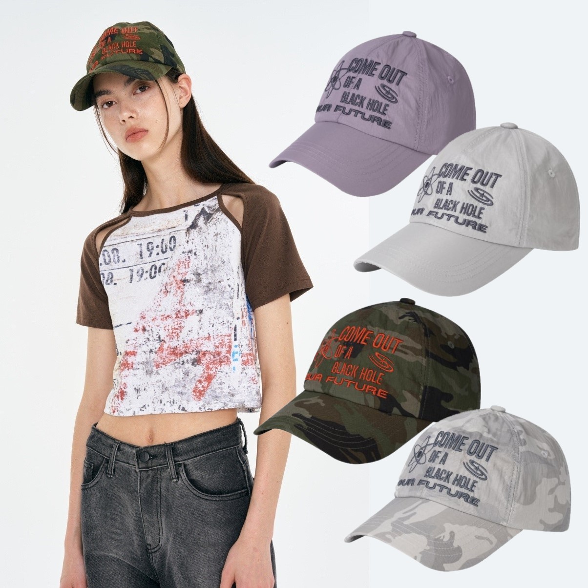 [BAUF]韓国人気come out nylon cap [4色]