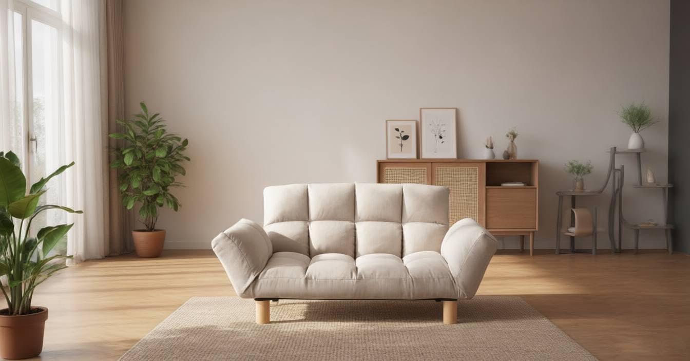 ソファ ソファー 2人掛け コンパクト リクライニング 背もたれ14段階調整 肘掛け6段階調整 ベロア コーデュロイ レザー 2way 北欧 シンプル カウチソファ フロアソファ ローソファ (ベージ