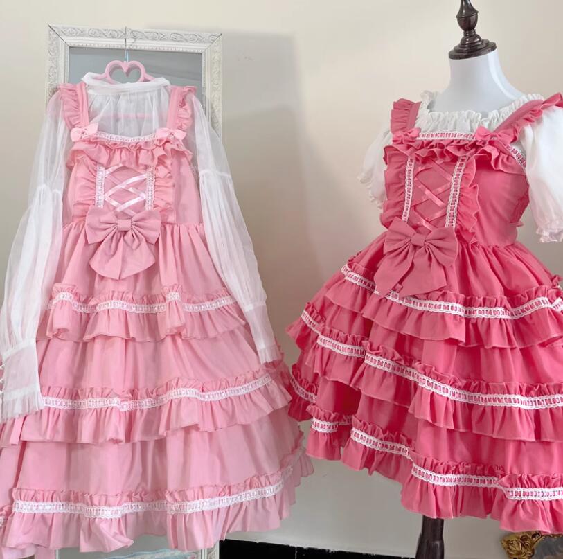 【新作登場 最安値!】179ロリータ ワンピース　JSK ゴスロリ コスプレ メイド服 コスチューム 文化祭 学園祭 衣装 仮装 ハロウィン おすすめ 可愛い ドレス　日常　写真　舞台　花