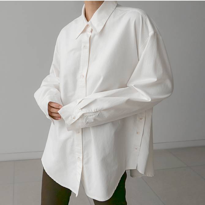 2color レディース トップス シャツ 長袖 ボリューム袖 ゆったり シンプル タック 定番 ベ