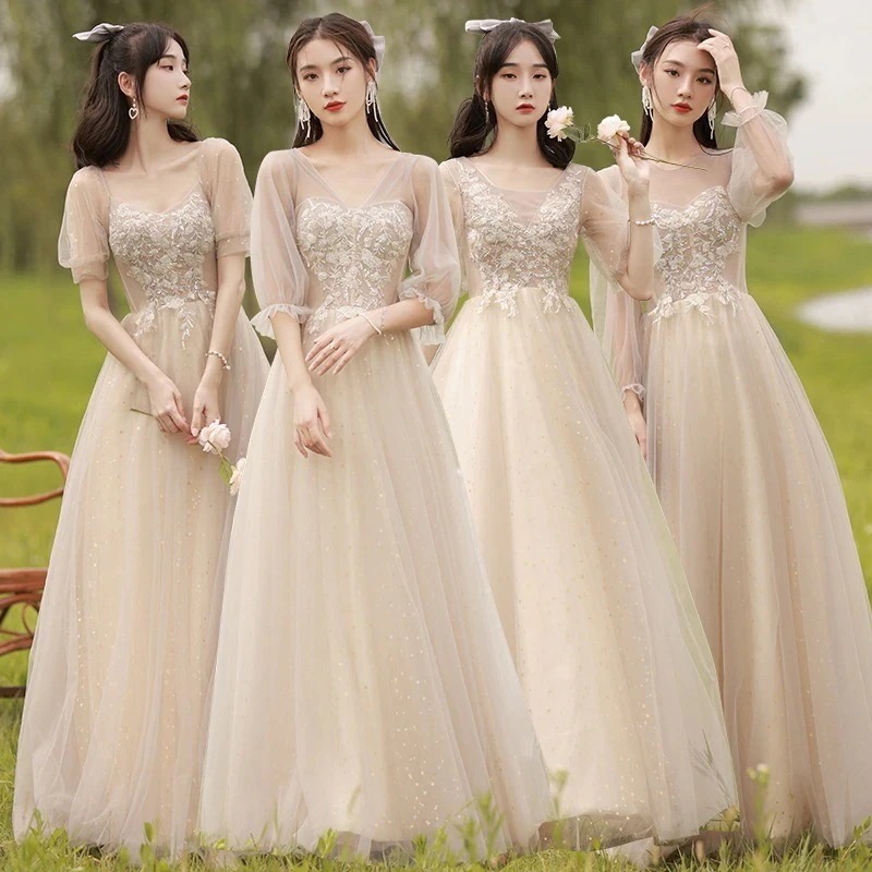 2024新作パーティドレス結婚式二次会 花嫁ロングドレスお呼ばれ30代ワンピース発表会 二次会 演奏会