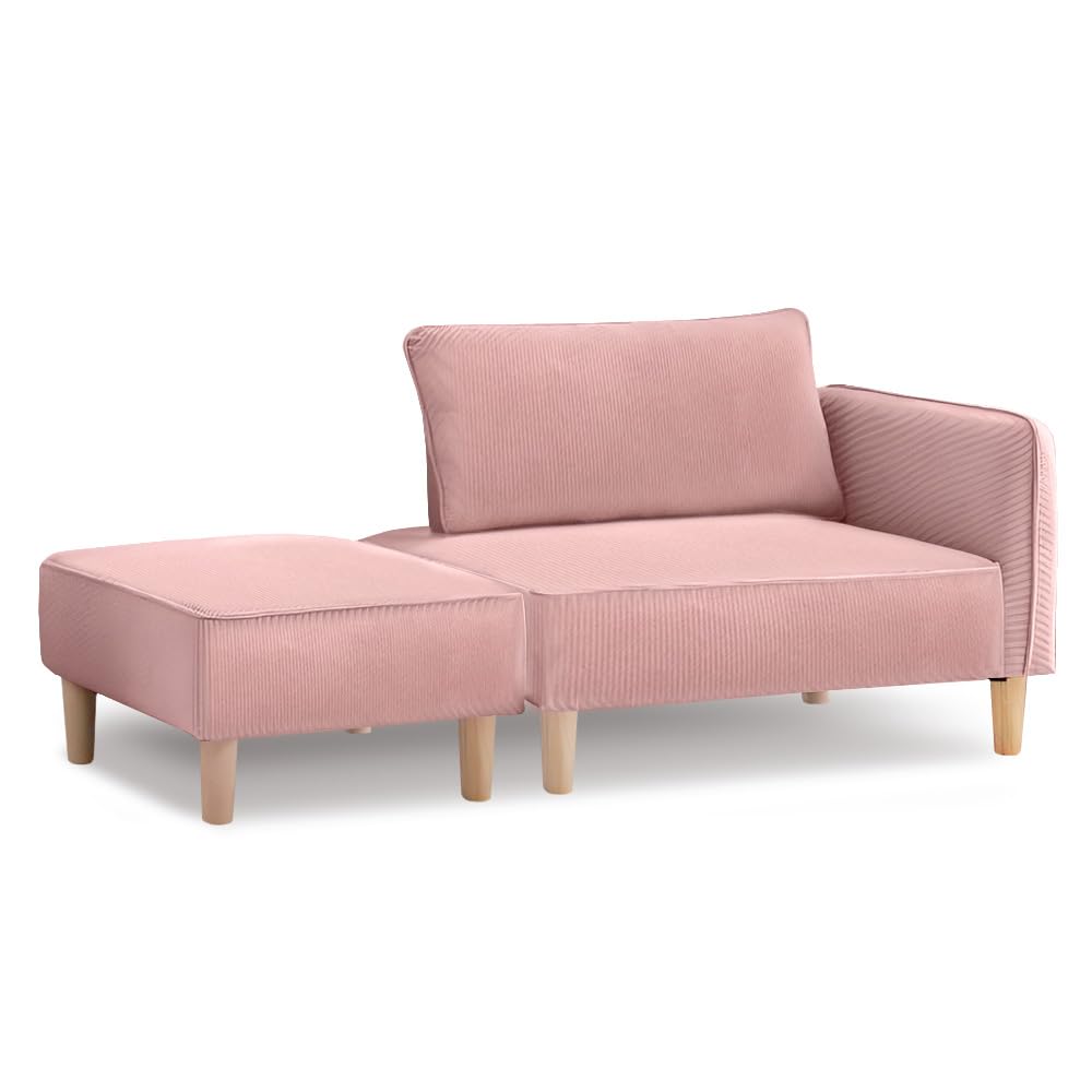 [ URBAN ] 片肘ソファ コーデュロイ クッション付 【自由にレイアウト！ソファベッドにもカウチソファにも】 カウチソファー ソファ 二人掛けソファー オットマン スツール ソファ 2人掛け（